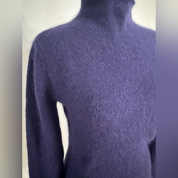 Twiggy Women's Purple angora rabbit hair lambswool Sweater size small - Picture 2 of 4